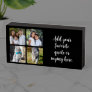 Add 4 Photos Collage Print Personalized Memory Wooden Box Sign