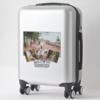 Add 4 PHOTOS Rustic Flower NEWLYWEDS WEDDING Sticker
