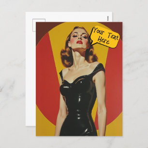 Add a Caption Vintage Retro Glamour Postcard