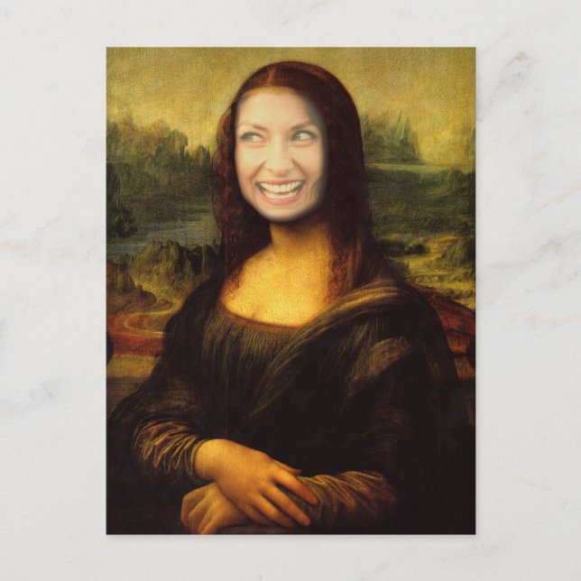Add a Face Mona Lisa Postcard (Front)