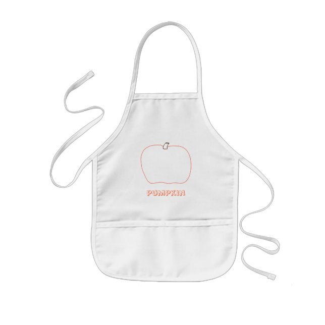 Add a face, pumpkin Halloween color in aprons (Front)
