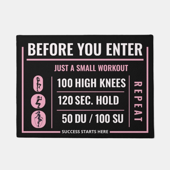 Add a Fitness Twist to Your Doorstep Doormat (Front)