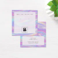 White Plain Simple Custom Earring Card