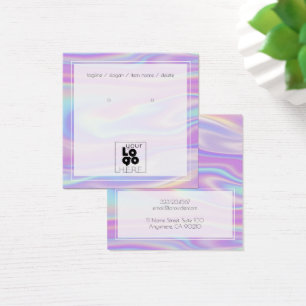 Add A Logo Iridescent Rainbow Earring Display Card