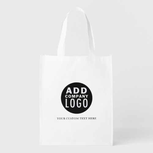 add a logo  simple minimalist grocery bag