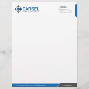 Add a Monogram Professional Grey Blue Letterhead