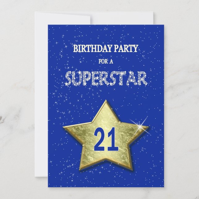 Add a name, 21st Birthday Party Invitation (Front)