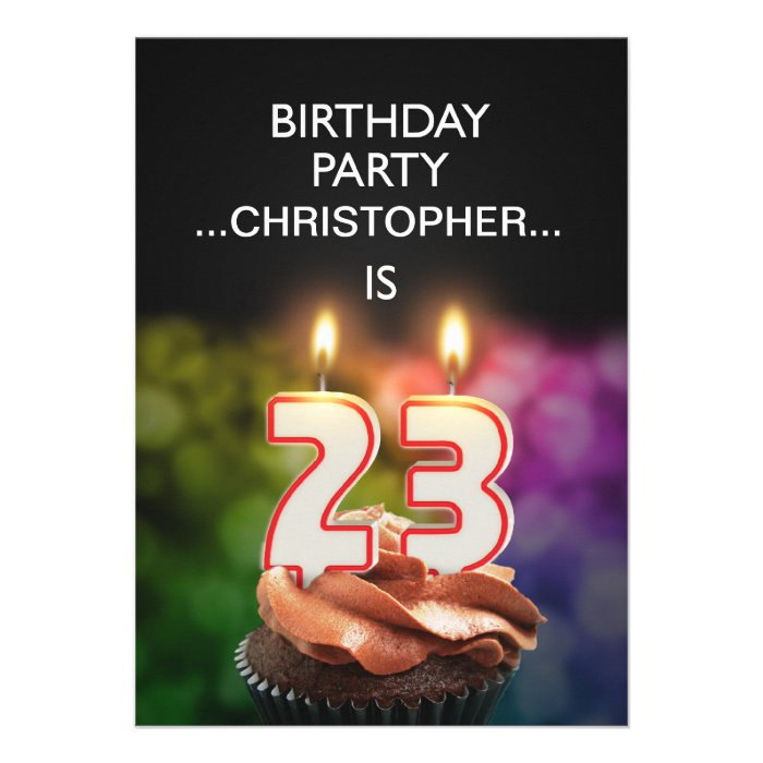 Add a name, 23rd Birthday party Invitation