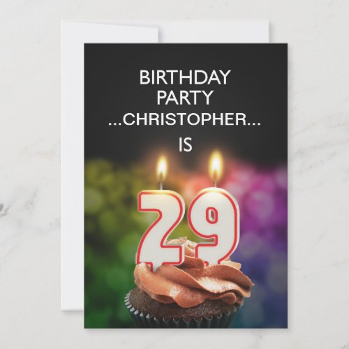 Add a name 29th Birthday party Invitation