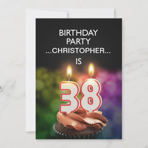 Add a name 38th Birthday party Invitation