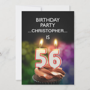 Add a name, 56th Birthday party Invitation