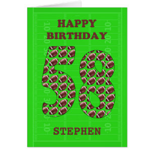 Add A Name 58th Birthday Footballs