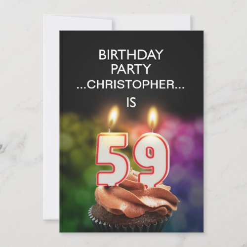 Add a name 59th Birthday party Invitation