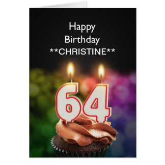 Happy 64th Birthday Cards - Greeting &amp; Photo Cards | Zazzle