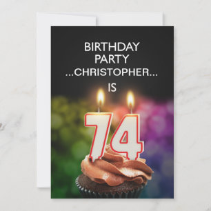 Add a name, 74th Birthday party Invitation