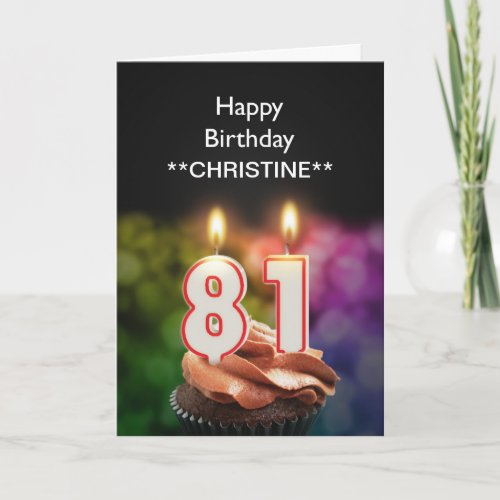 Add a name 81st birthday card