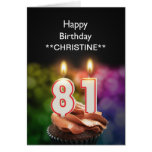 Happy Birthday - 81 Years Old Card | Zazzle