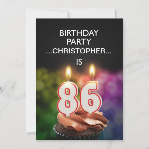 Add a name 86th Birthday party Invitation