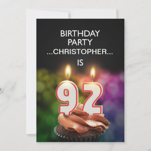 Add a name, 92nd Birthday party Invitation