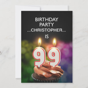 Add a name, 99th Birthday party Invitation
