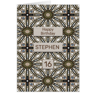 Add a Name Birthday Abstract Mandala Design Cards