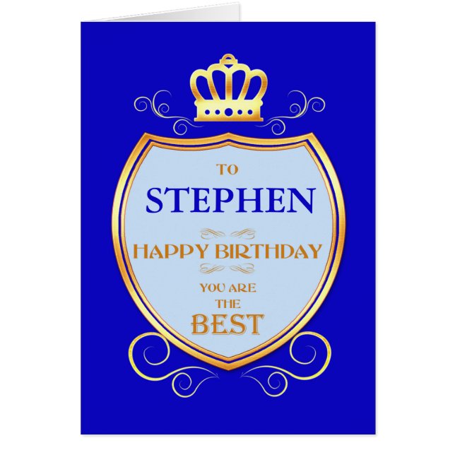 Add a Name Birthday with Shield Cards (Front)