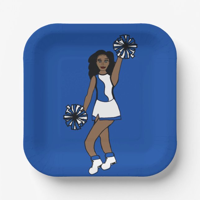 Add a Name Cheerleader Paper Plate #1 (Front)