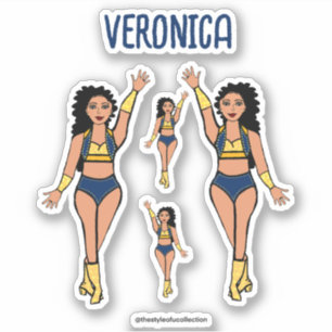 Add a Name Dancer Stickers Navy / Gold