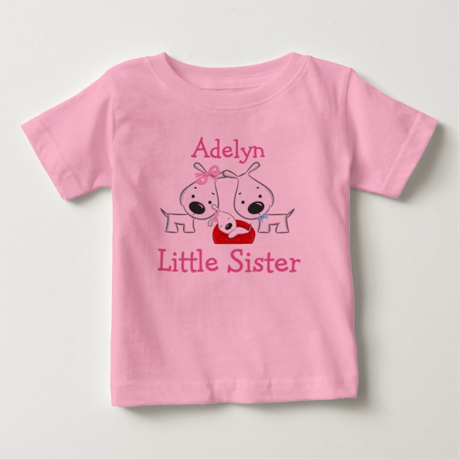 Add a Name Dogs Little Sister Tutu Bodysuit (Front)