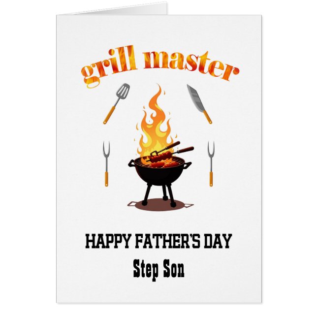 Add A Name Grill Master Fathers Day  Cards (Front)