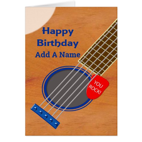 Add A Name Guitar Player Birthday