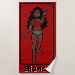 Add A Name Majorette/Dancer Beach Towel (Red)
