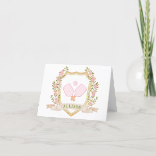 Add-a-Name Preppy Pickle Ball Personalized Thank You Card