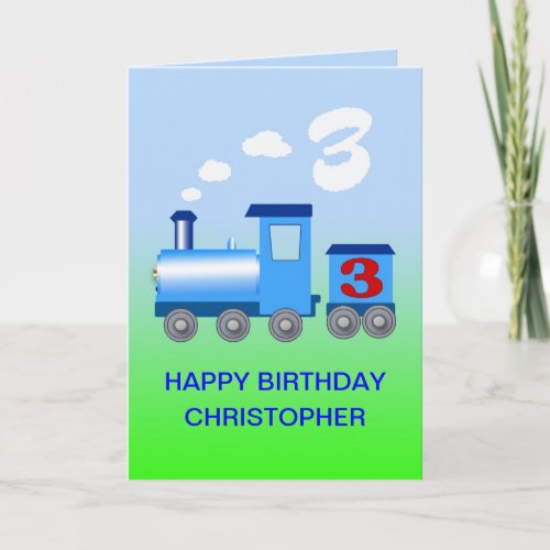 Add a name to a 3rd birthday card