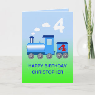 Add a name to a 4th birthday card