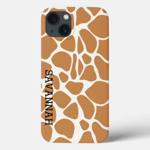 Add a Name Trendy Giraffe Print iPhone 6 Case