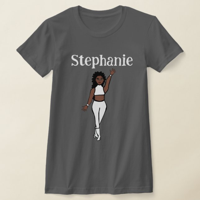 Add A Name White Dancer T-Shirt (Laydown)