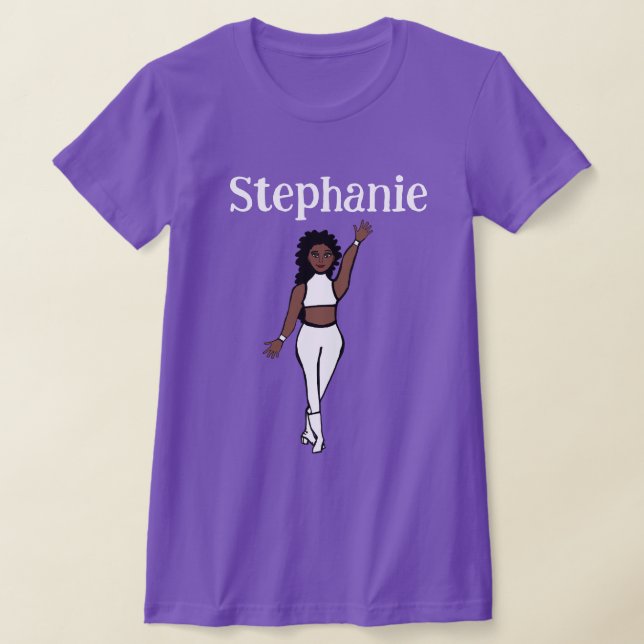 Add A Name White Dancer T-Shirt (Laydown)