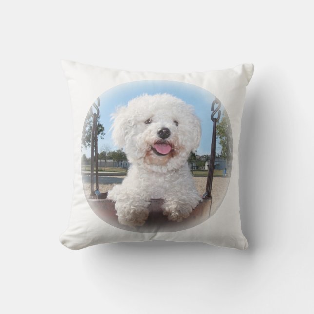 Add A Photo And Any Text Custom Throw Pillow (Front)