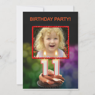 Add a picture, 11th Birthday party Invitation