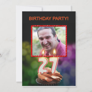 Add a picture, 27th Birthday party Invitation