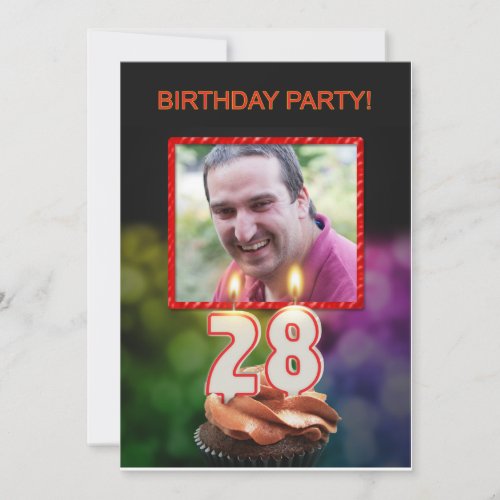 Add a picture 28th Birthday party Invitation