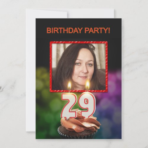 Add a picture 29th Birthday party Invitation