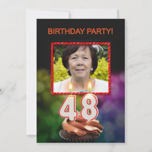 Add a picture 48th Birthday party Invitation