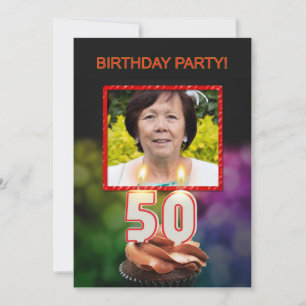 Add a picture, 50th Birthday party Invitation