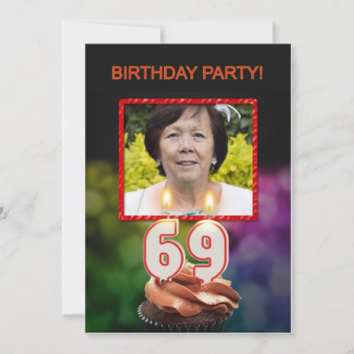 Add a picture 69th Birthday party Invitation