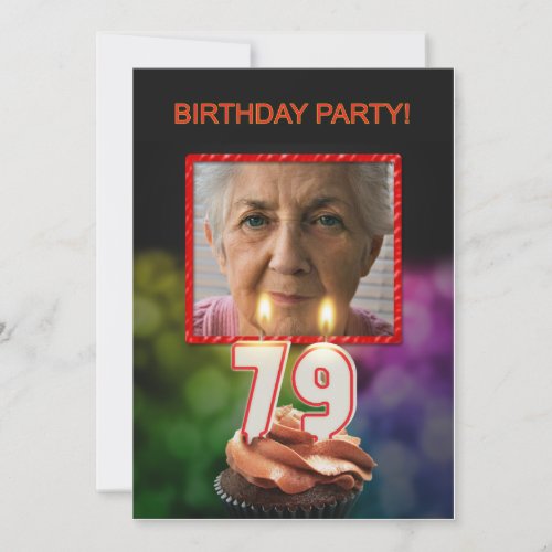 Add a picture 79th Birthday party Invitation