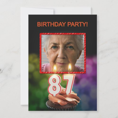 Add a picture 87th Birthday party Invitation