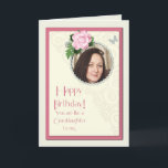 Add a picture, like a granddaughter, birthday card<br><div class="desc">A beautiful birthday day card that you can make extra special by adding a picture. A pink rose and jewelled frame for you to personalize. A card for a special person. A lovely verse inside completes this birthday card to say to someone 'You are like a granddaughter to me".</div>