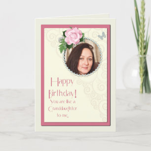 Add a picture, like a granddaughter, birthday card